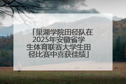 巢湖学院田径队在2025年安徽省学生体育联赛大学生田径比赛中喜获佳绩