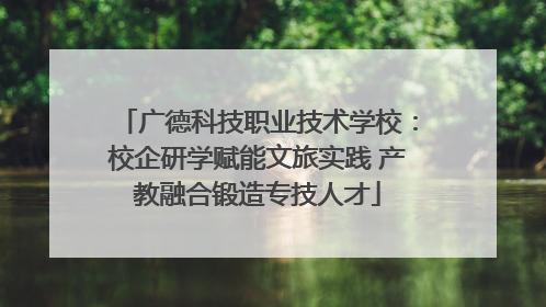 广德科技职业技术学校：校企研学赋能文旅实践 产教融合锻造专技人才