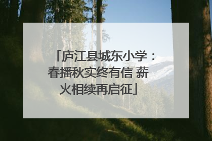 庐江县城东小学：春播秋实终有信 薪火相续再启征