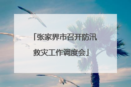 张家界市召开防汛救灾工作调度会