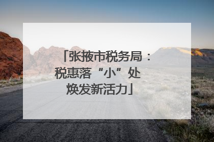张掖市税务局：税惠落“小”处 焕发新活力
