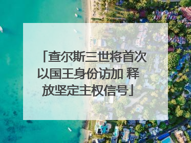 查尔斯三世将首次以国王身份访加 释放坚定主权信号