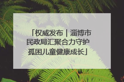 权威发布｜淄博市民政局汇聚合力守护孤困儿童健康成长