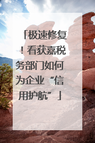 极速修复！看获嘉税务部门如何为企业“信用护航”
