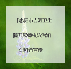 枣阳市吉河卫生院开展蜱虫防治知识科普宣传