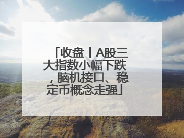 收盘丨A股三大指数小幅下跌，脑机接口、稳定币概念走强