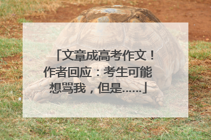 文章成高考作文！作者回应：考生可能想骂我，但是……