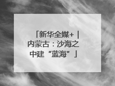 新华全媒+｜内蒙古：沙海之中建“蓝海”