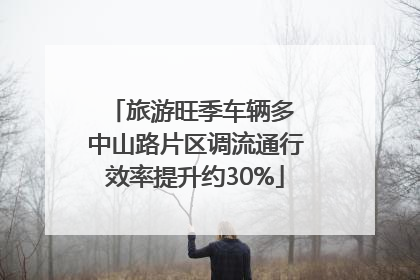 旅游旺季车辆多 中山路片区调流通行效率提升约30%