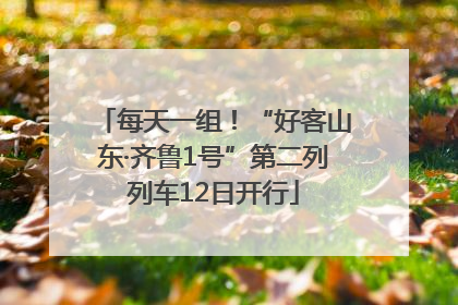 每天一组！“好客山东·齐鲁1号”第二列列车12日开行