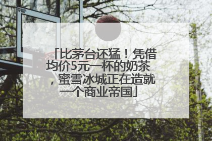 比茅台还猛！凭借均价5元一杯的奶茶，蜜雪冰城正在造就一个商业帝国