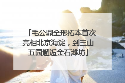 毛公鼎全形拓本首次亮相北京海淀，到三山五园邂逅金石潍坊