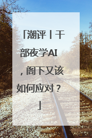 潮评丨干部夜学AI，阁下又该如何应对？