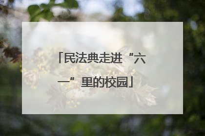 民法典走进“六一”里的校园
