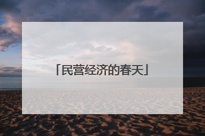 民营经济的春天