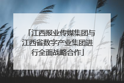 江西报业传媒集团与江西省数字产业集团进行全面战略合作