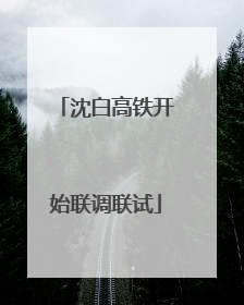 沈白高铁开始联调联试
