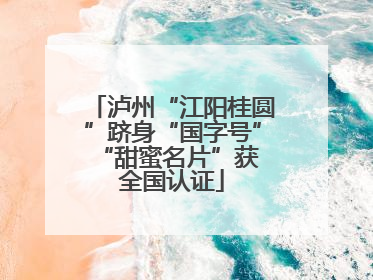 泸州“江阳桂圆”跻身“国字号” “甜蜜名片”获全国认证
