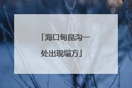 海口甸昆沟一处出现塌方