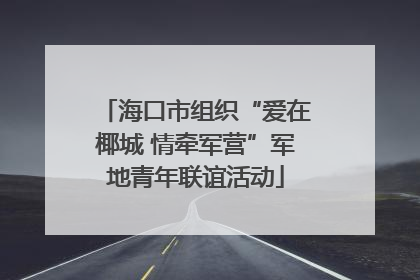 海口市组织“爱在椰城 情牵军营”军地青年联谊活动