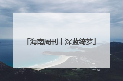 海南周刊丨深蓝绮梦