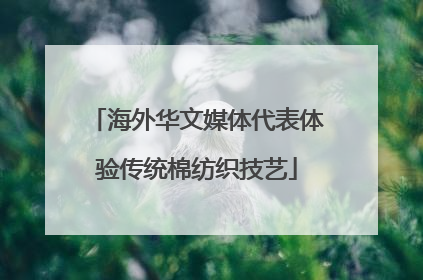 海外华文媒体代表体验传统棉纺织技艺