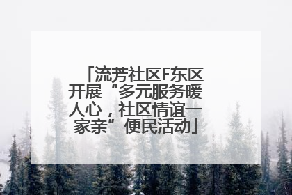 流芳社区F东区开展“多元服务暖人心，社区情谊一家亲”便民活动