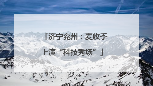 济宁兖州:麦收季上演“科技秀场”
