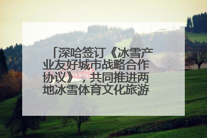 深哈签订《冰雪产业友好城市战略合作协议》，共同推进两地冰雪体育文化旅游高质量发展
