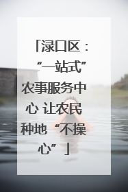 渌口区：“一站式”农事服务中心 让农民种地“不操心”