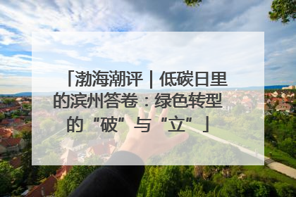 渤海潮评｜低碳日里的滨州答卷：绿色转型的“破”与“立”