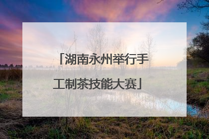 湖南永州举行手工制茶技能大赛