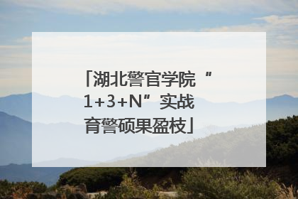 湖北警官学院“1+3+N”实战育警硕果盈枝