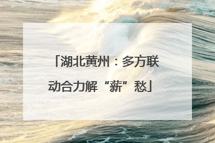 湖北黄州：多方联动合力解“薪”愁
