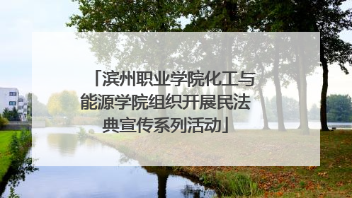 滨州职业学院化工与能源学院组织开展民法典宣传系列活动