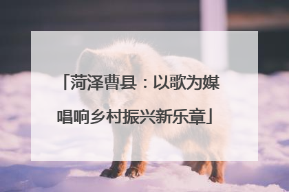 菏泽曹县：以歌为媒 唱响乡村振兴新乐章