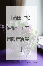 莆田“绝绝紫”！五月限定浪漫！