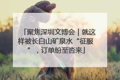 聚焦深圳文博会｜就这样被长白山矿泉水“征服”，订单纷至沓来