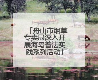舟山市烟草专卖局深入开展海岛普法实践系列活动