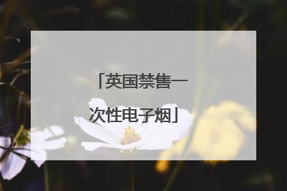 英国禁售一次性电子烟