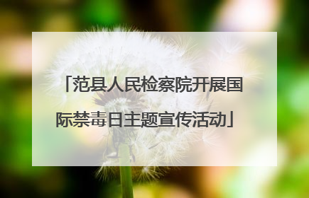 范县人民检察院开展国际禁毒日主题宣传活动