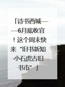 诗书西城——6月底收官！这个周末快来“旧书新知·小石虎古旧书市”