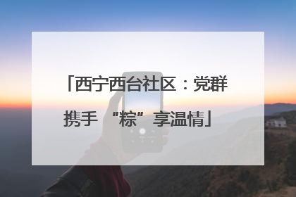 西宁西台社区：党群携手 “粽”享温情