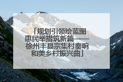 规划引领绘蓝图 惠民举措筑新篇——徐州丰县宗集村奏响和美乡村振兴曲