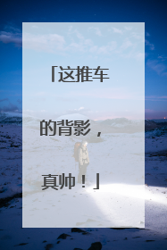 这推车的背影，真帅！