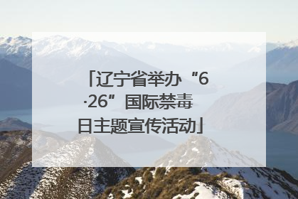 辽宁省举办“6·26”国际禁毒日主题宣传活动