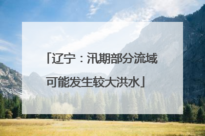 辽宁：汛期部分流域可能发生较大洪水