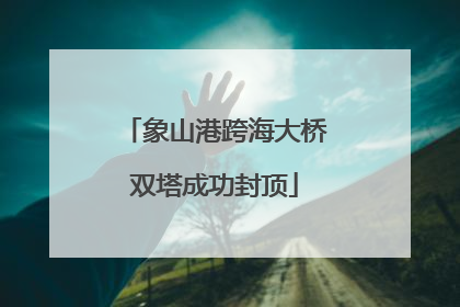 象山港跨海大桥双塔成功封顶