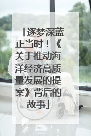 逐梦深蓝正当时！《关于推动海洋经济高质量发展的提案》背后的故事
