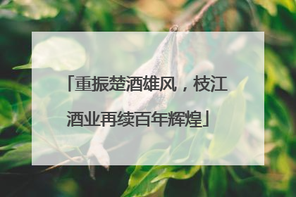 重振楚酒雄风，枝江酒业再续百年辉煌